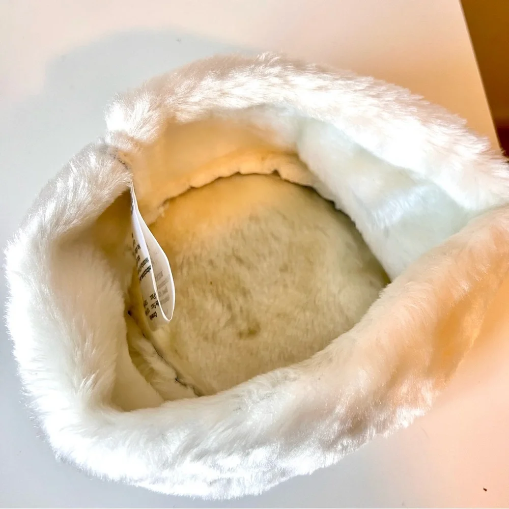Vintage Kiddopotomus Faux Suede Sherpa Lined Roll Brim Hat—SZ. OS